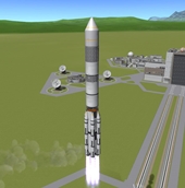 Kerbal Space Program mod Realistic Lunokhod Rover and Proton rocket